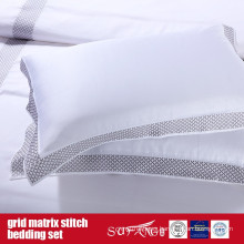 Grid Matrix Stitch Bedding Set Classical Design